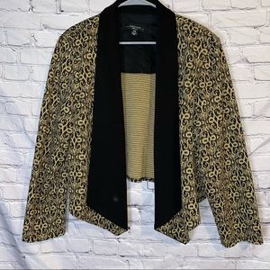 R&M Richards Women Tan and Black cardigan